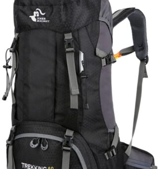 Bseash 60L Waterproof Hiking Camping Backpack with Rain Cover, Large Outdoor Sport Travel Daypack Rucksack for Climbing